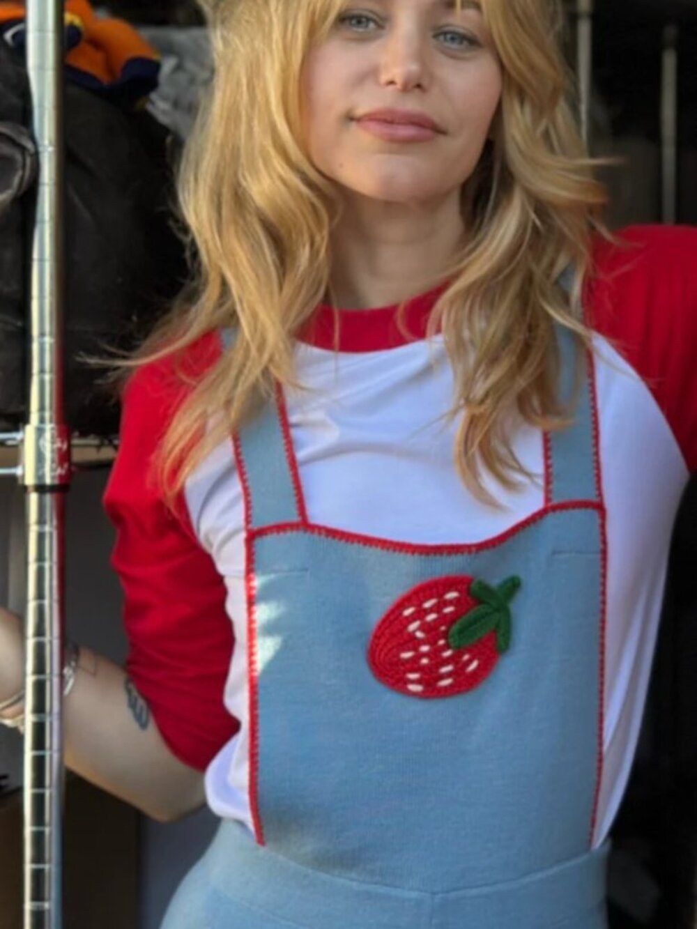 Stoned Immaculate Strawberry Shortcake romper